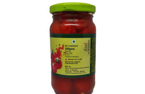 Sikkim Supreme Dalle Chilli in Vinegar- 200g